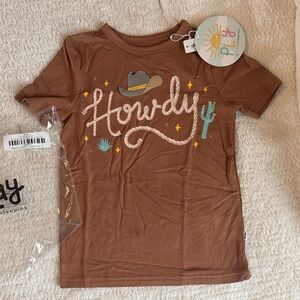 Little Sleepies Brown 'Howdy' Kids T-Shirt